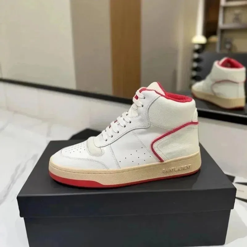 Saint Laurent White Lace-Up Runners — QC