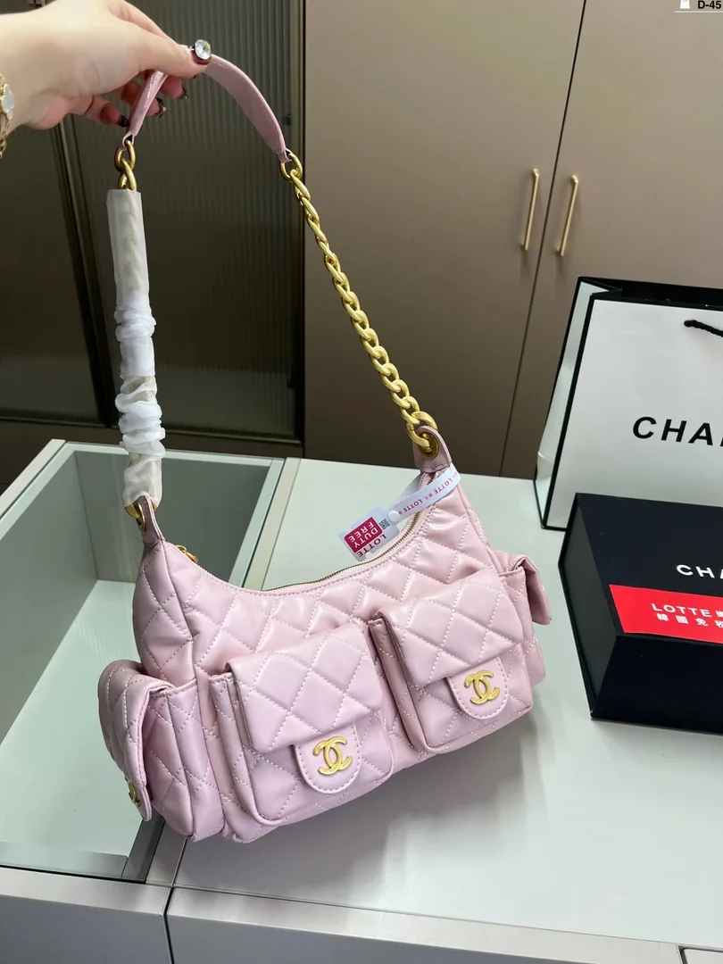 Chanel 25C Multi-Pocket Hobo Bag