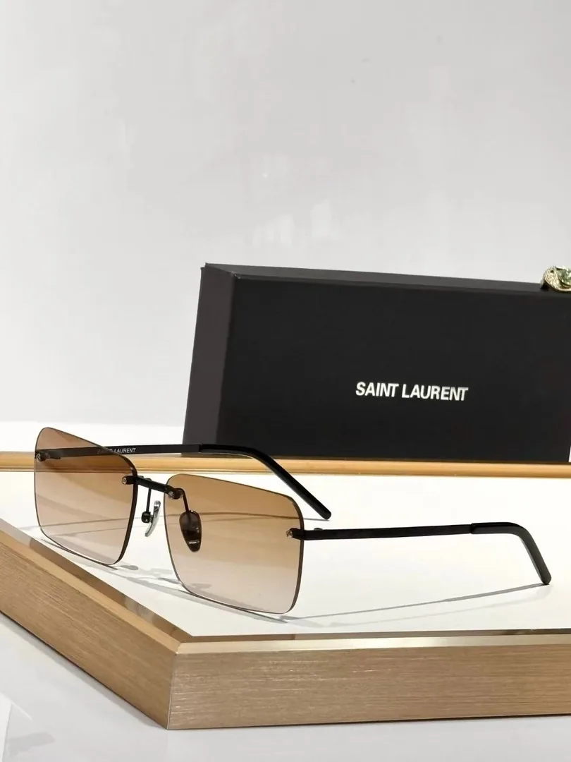 Saint Laurent YSL Logo Metal Sunglasses — QC
