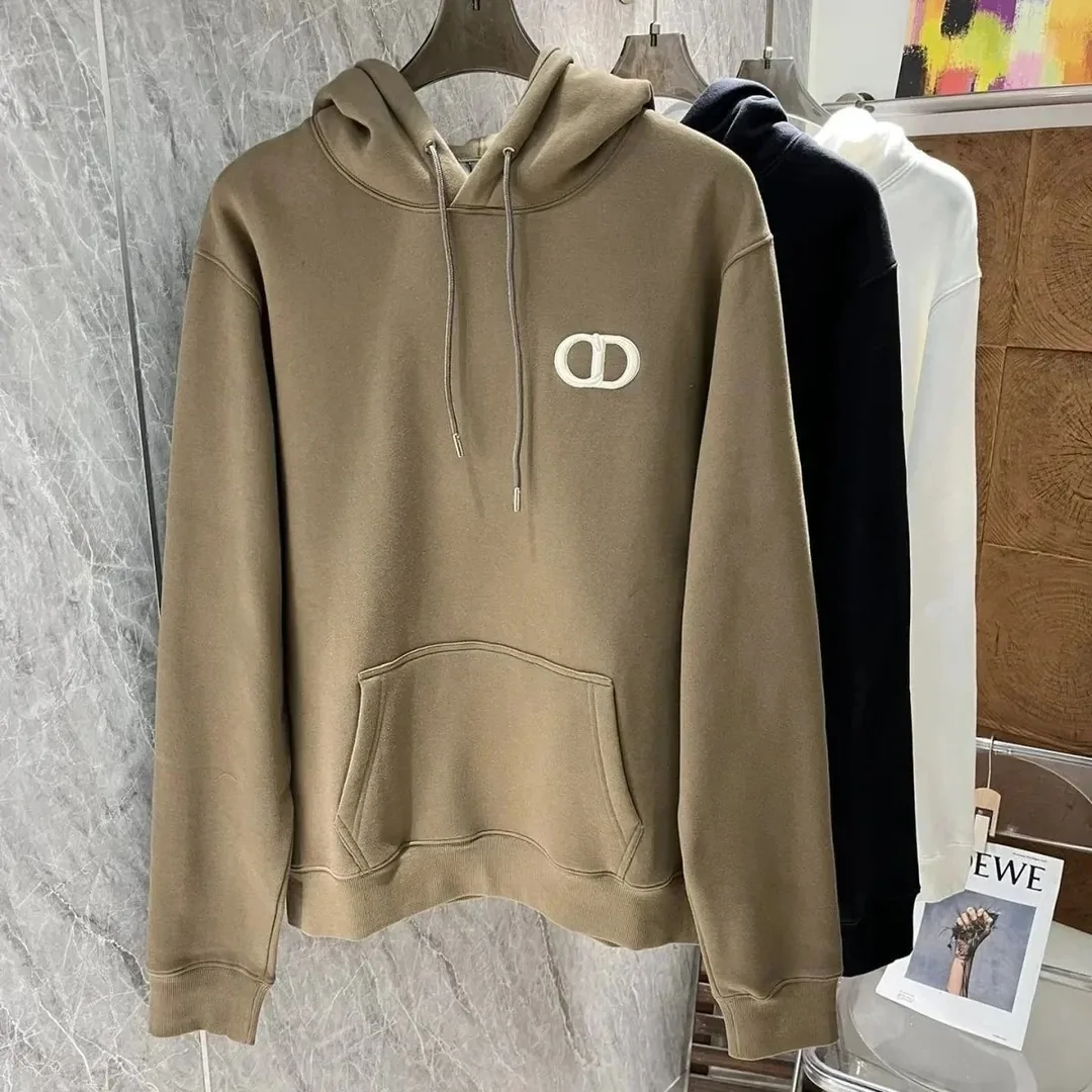 Dior CD Logo Khaki Hoodie