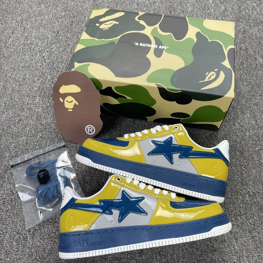 Bape Sta Grey Camo Star Low-Top Sneakers — QC