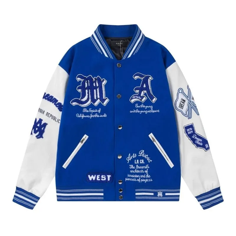 Amiri Brown Eagle Baseball Jacket — QC