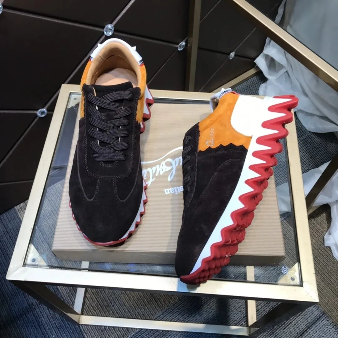 Christian Louboutin Red White Red-Sole Sneakers — Photo 4