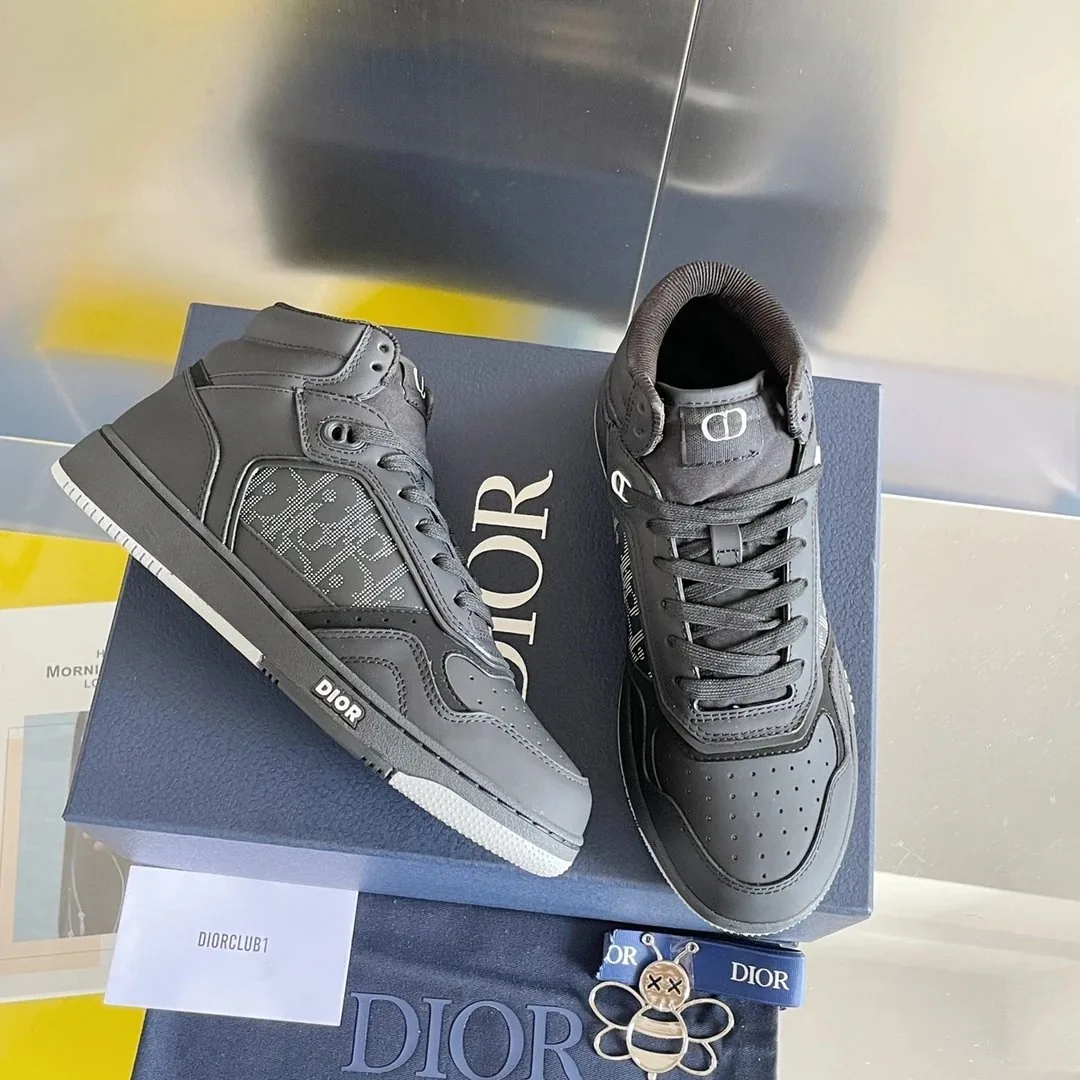 Dior B27 Grey White Mid-High Sneakers — photo 10