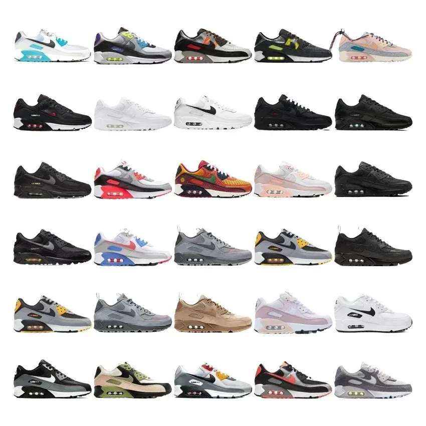 Nike Air Max 90 Lace-Up Running Shoes