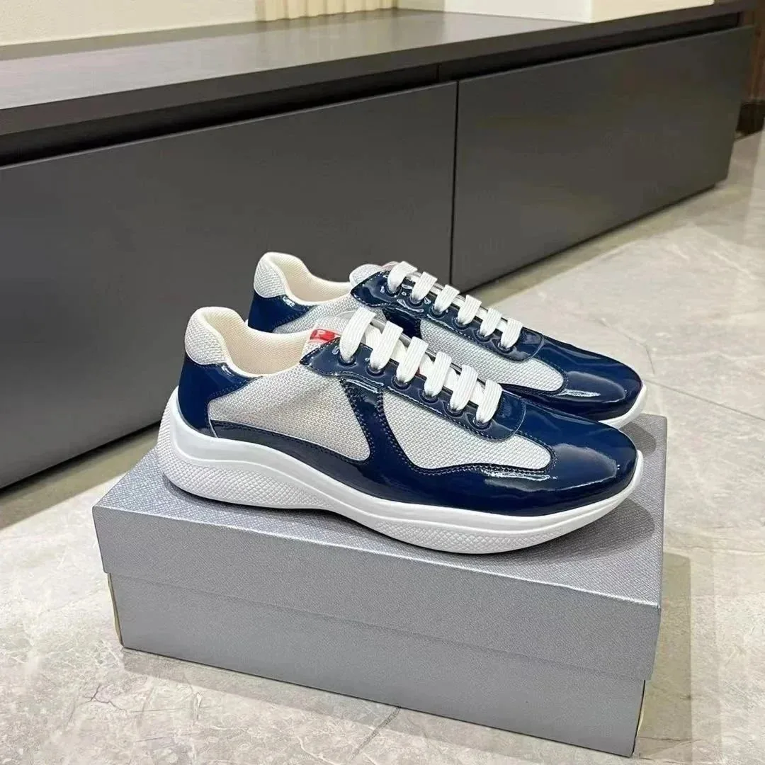 Prada America's Cup Navy White Sole Sneakers — Photo 5
