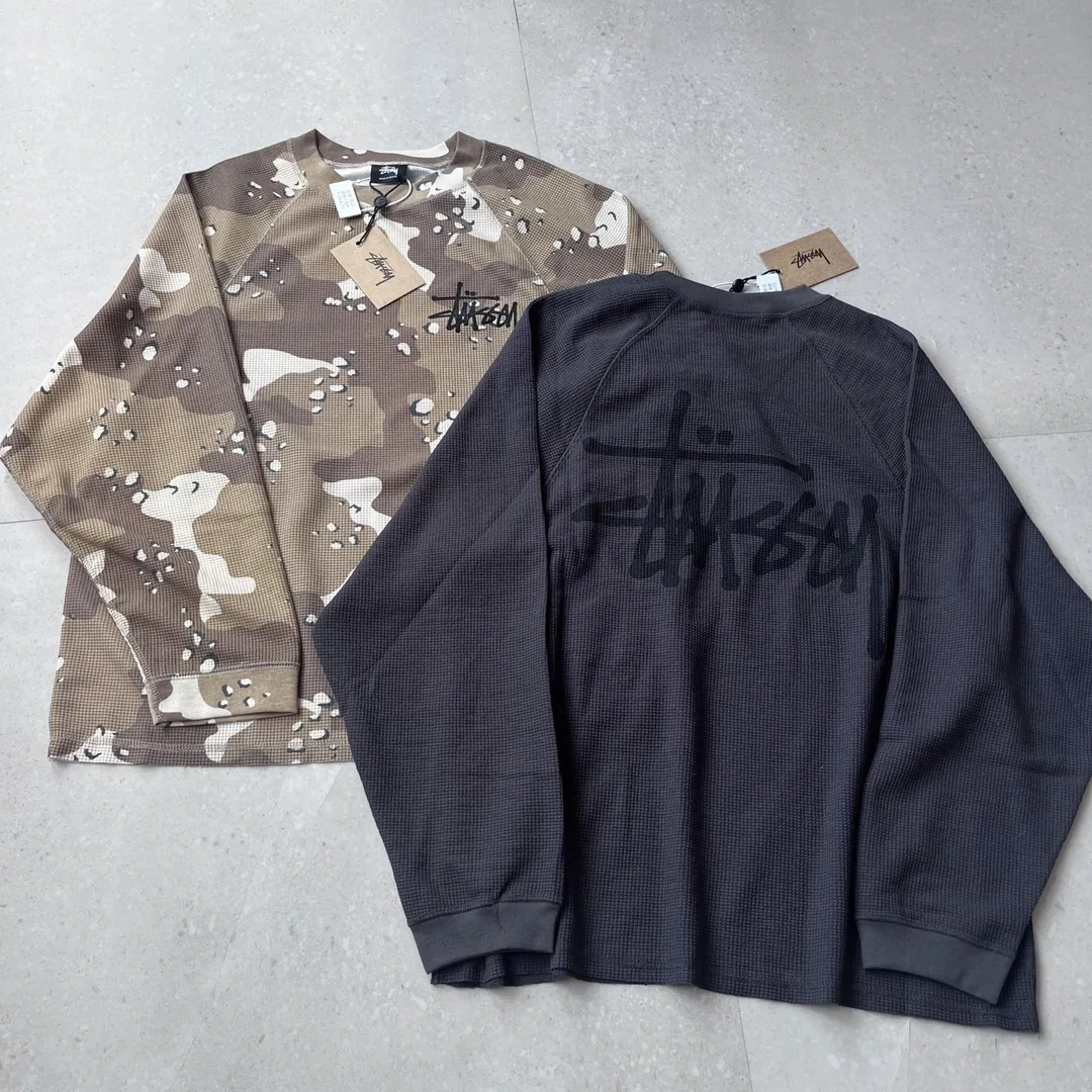 Stussy Camo Waffle Long-Sleeve Tee — QC