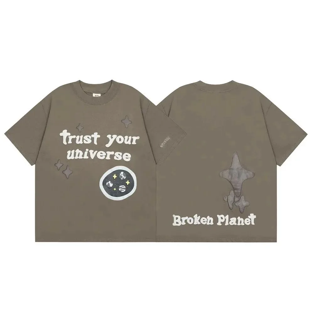 Cartoon Foam Print Crewneck T-Shirt — Photo 13