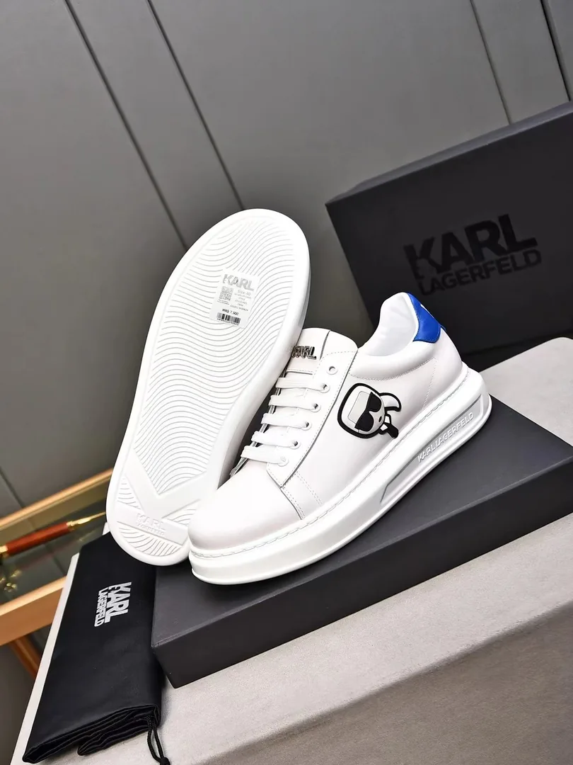 Karl Lagerfeld Kapri White KC Low-Top Sneakers — QC
