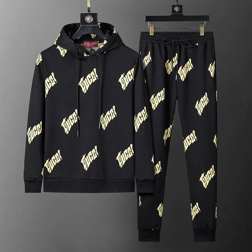 Letter Print Sweatshirt Set