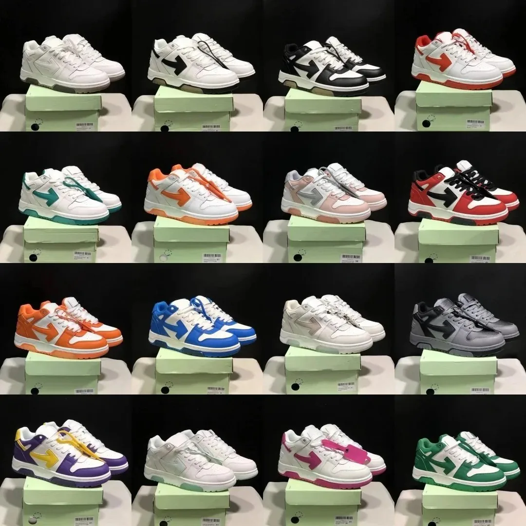 Off-White Out Of Office White Color-Block Platform Sneakers