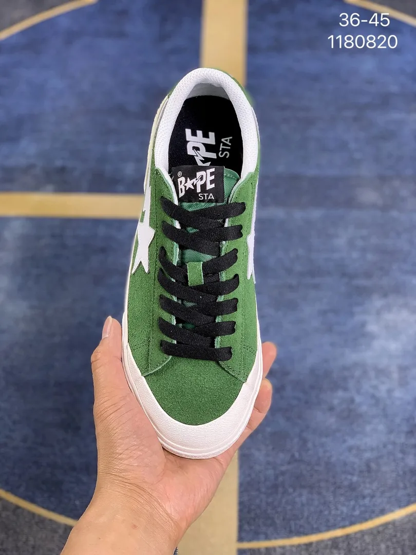 Bape Sta Green Suede Low-Tops — Photo 15