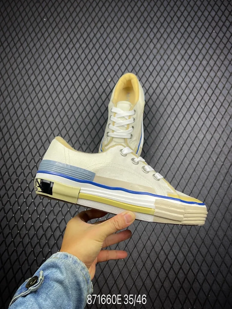 Lanvin Blue Suede Canvas Shoes — Photo 14