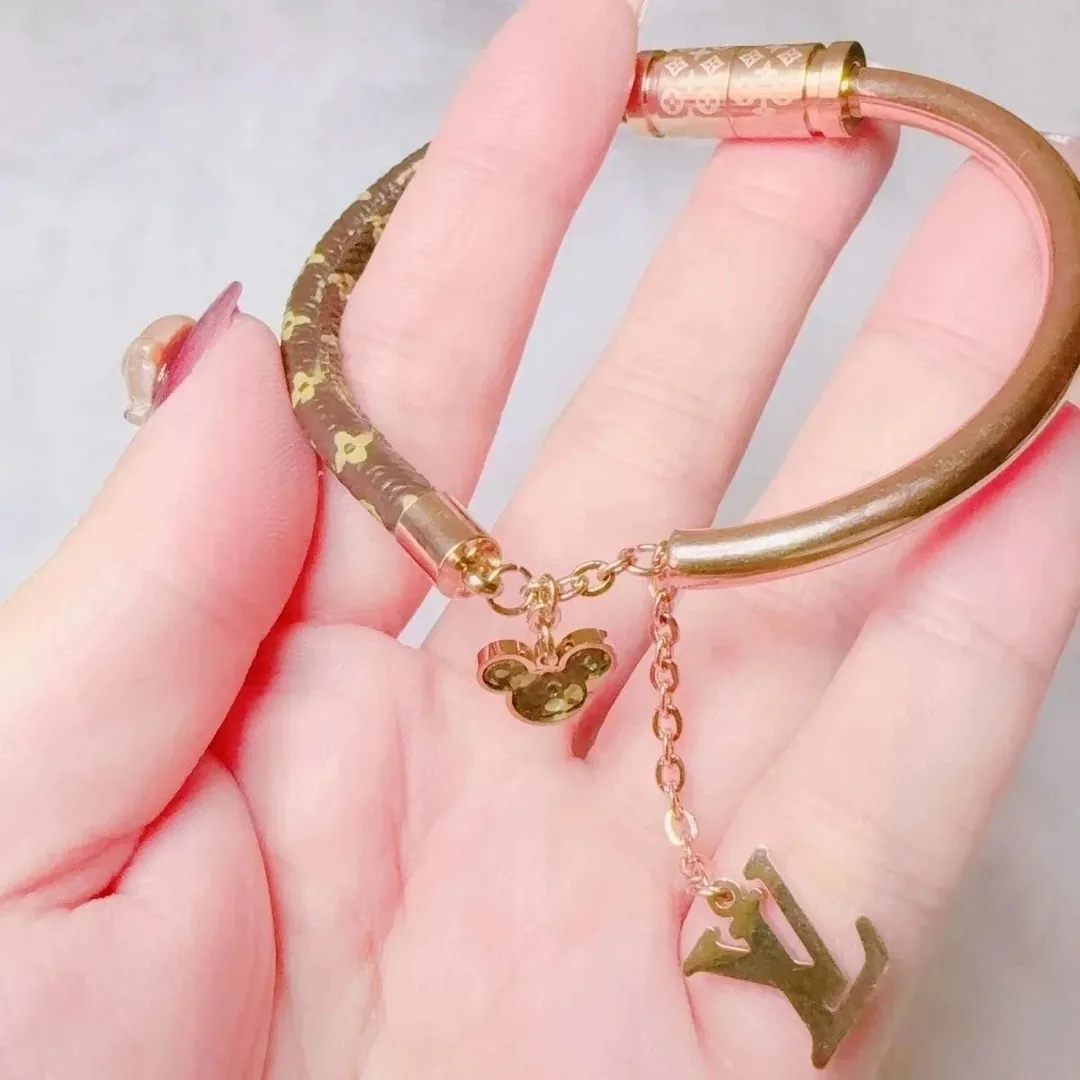 Louis Vuitton Monogram Leather Bracelet — QC