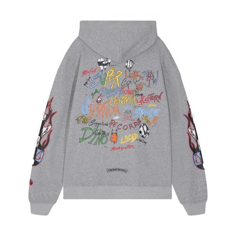 Graffiti Flame Cross Hoodie — Photo 2