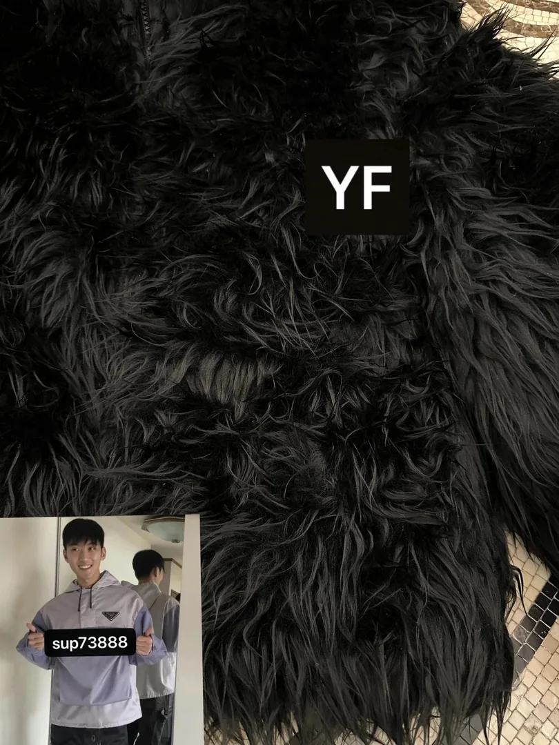 Balenciaga Black Zip Fur Jacket — Photo 3
