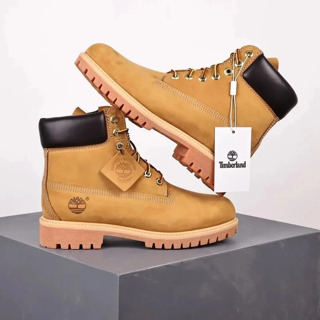 Timberland 6-Inch Premium Boot Wheat Lace-Up Boots — QC