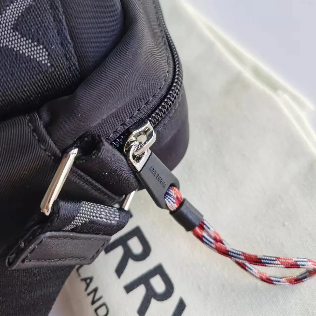 Burberry Check Leather Crossbody Bag — Photo 13