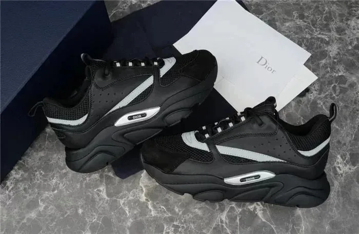 Dior B22 Black White Logo Sneakers — photo 4