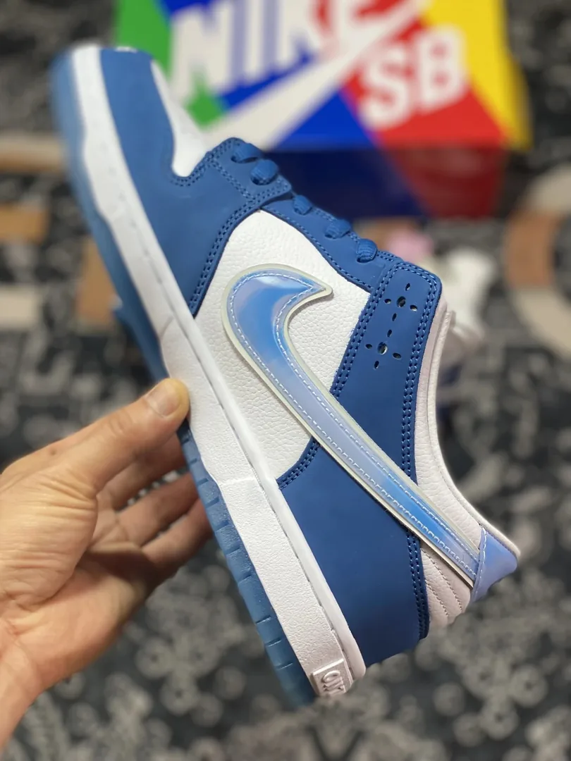 Nike SB Dunk Low White Perforated Skate Shoes — photo 7