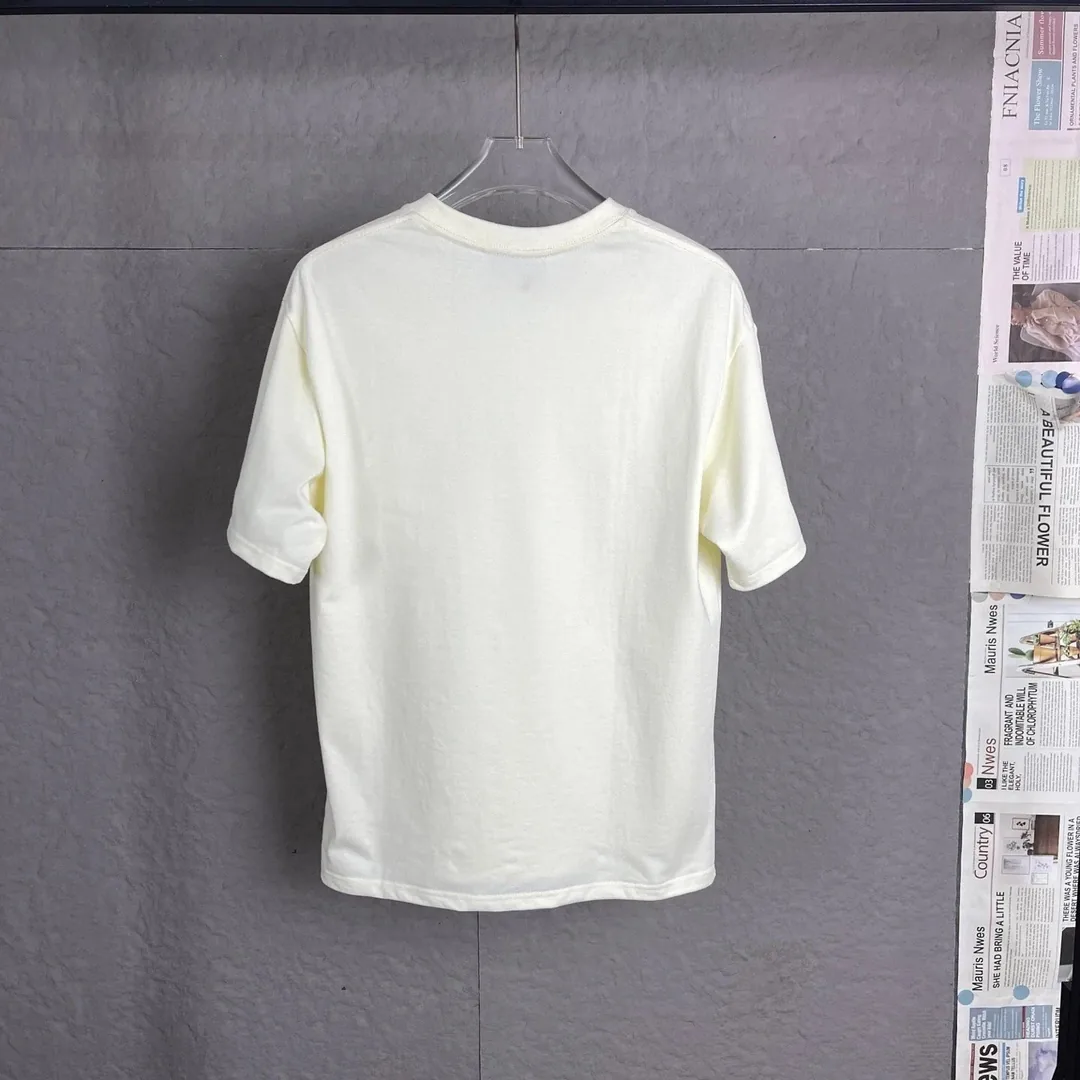 Cotton Crewneck Letter Print T-Shirt — Photo 4