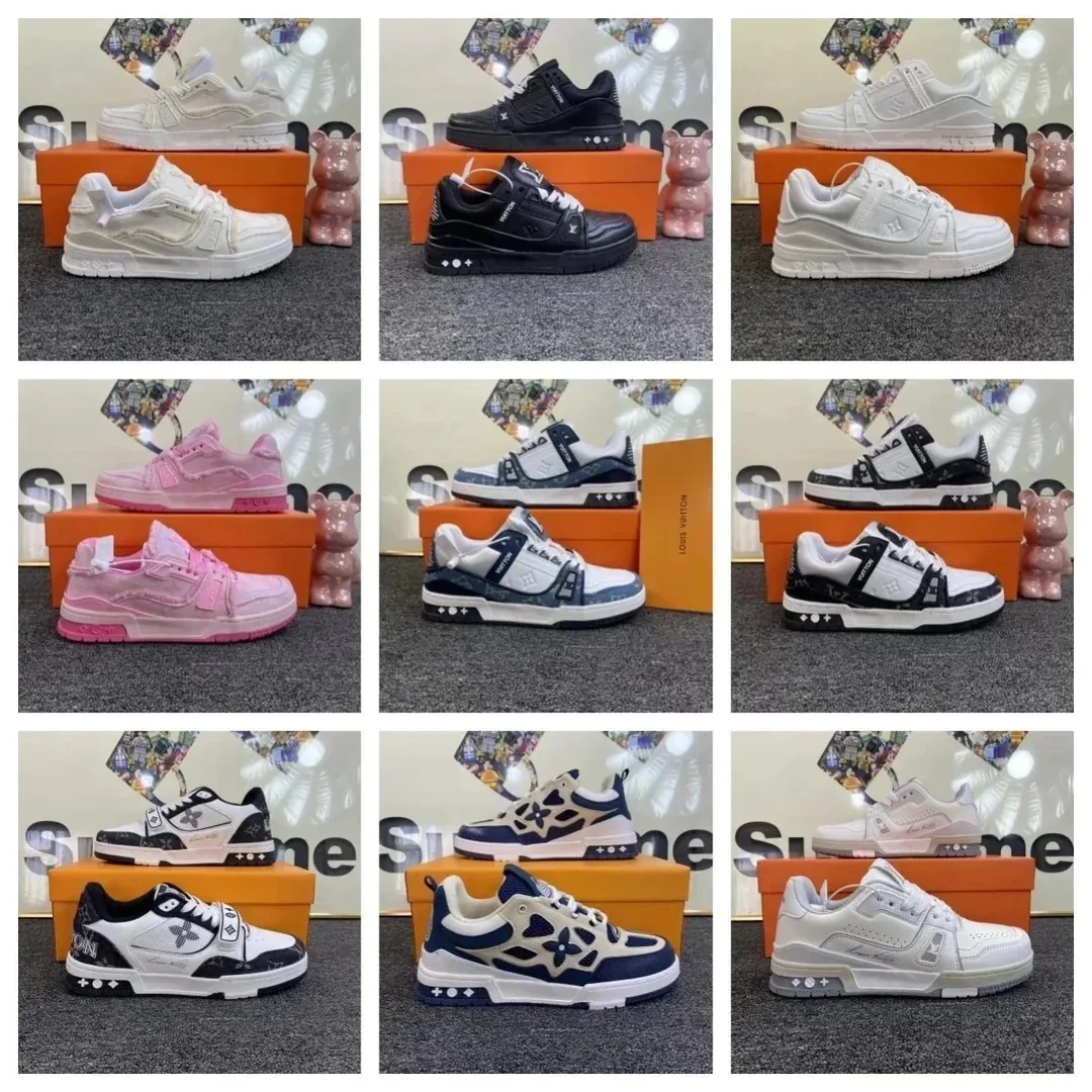 Louis Vuitton LV Trainer White Lace-Up Sneakers