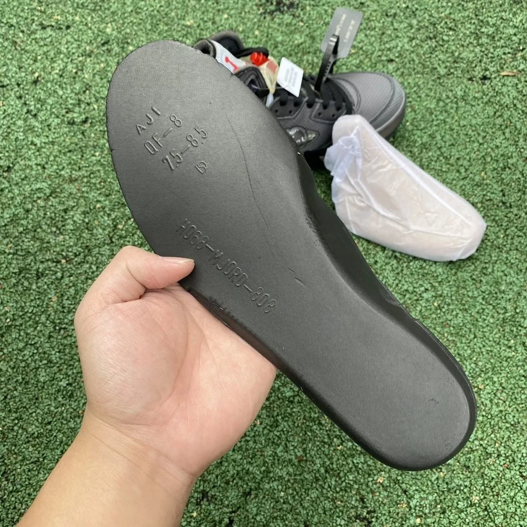 Air Jordan 5 Off-White Grey — photo 8