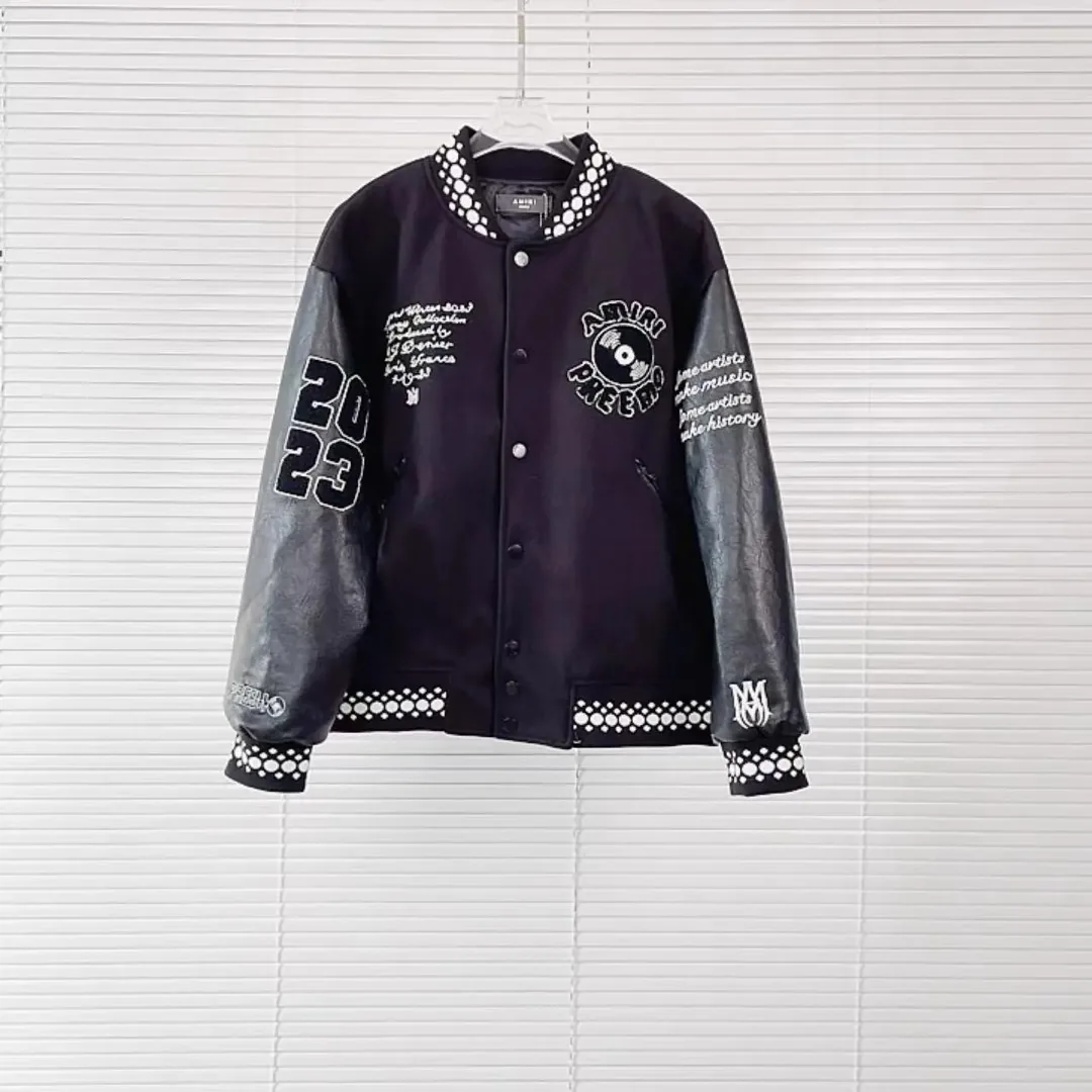Amiri Embroidered Baseball Jacket — Photo 12