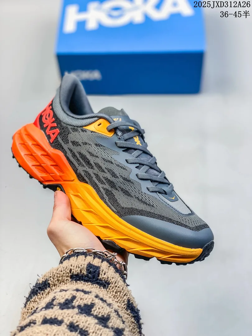 Hoka Speedgoat 5 Black Mesh GOAT Sneakers — QC