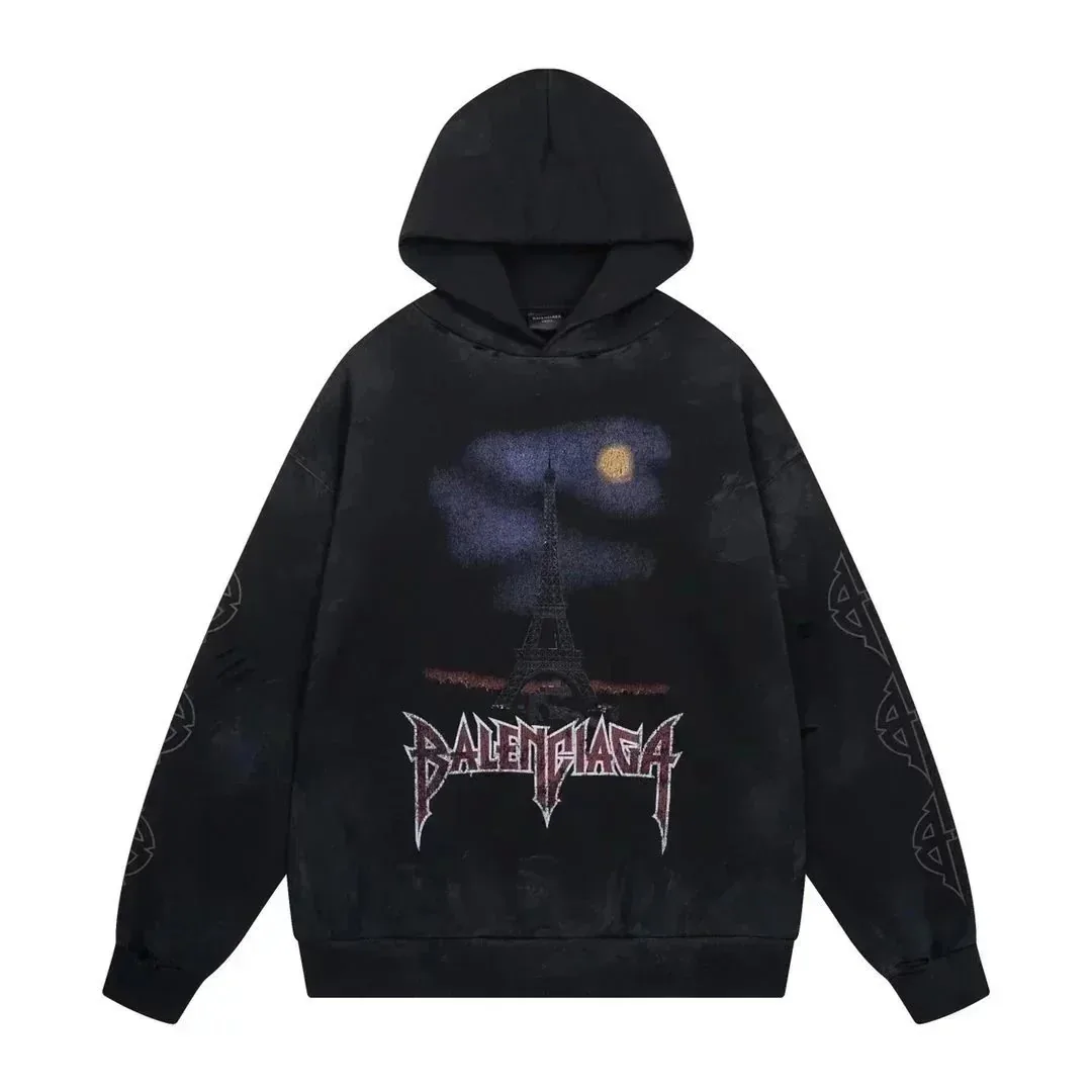 Balenciaga Campaign Logo White Hoodie — Photo 7