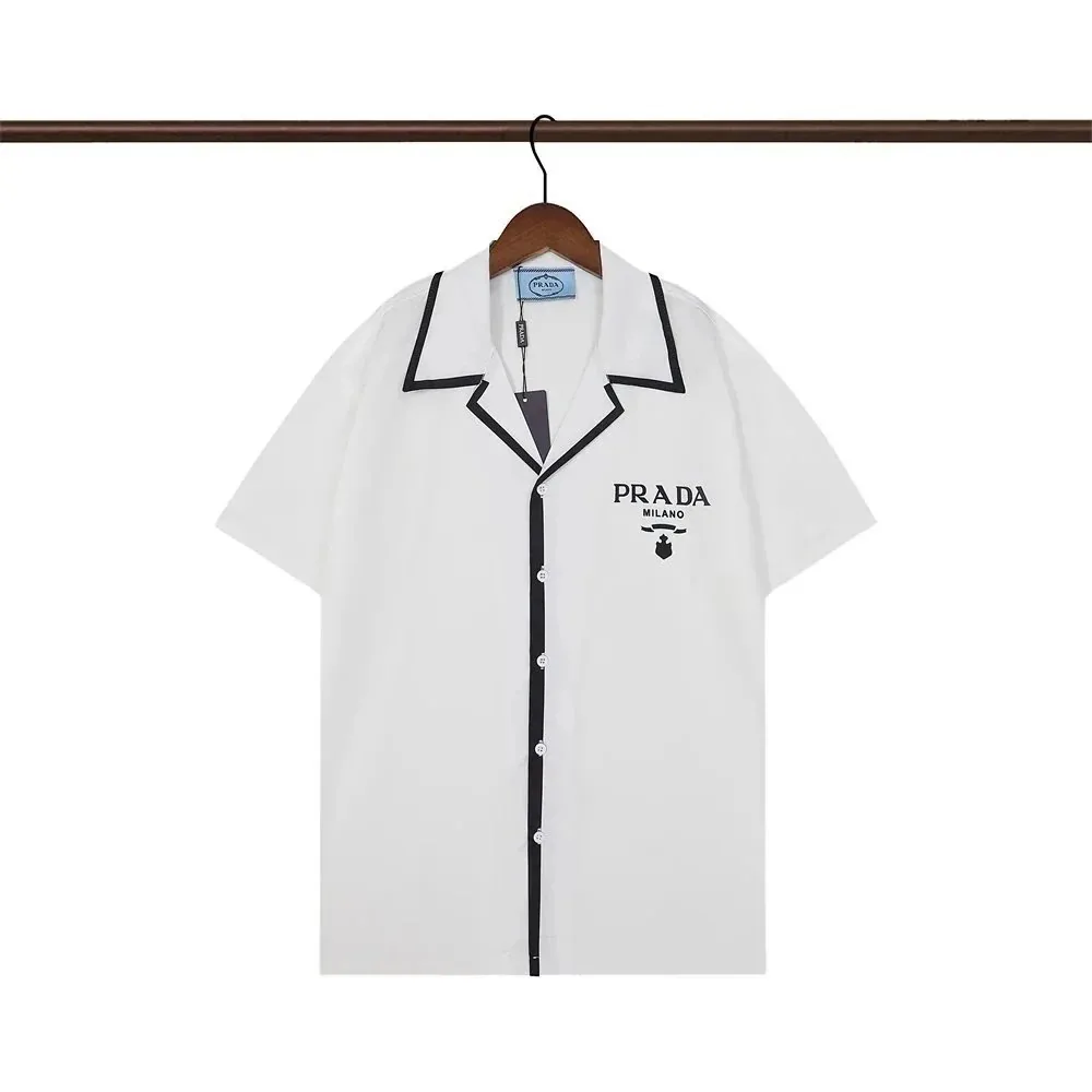 Prada Camo Triangle Logo Short Sleeve Shirt — Photo 10