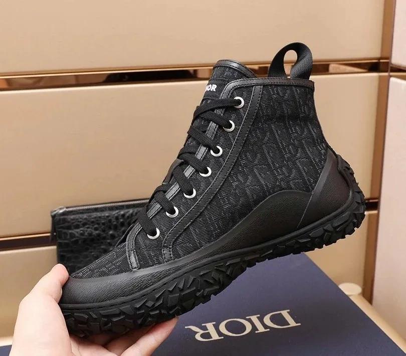 Dior Brown B-28 High-Top Sneakers — photo 8