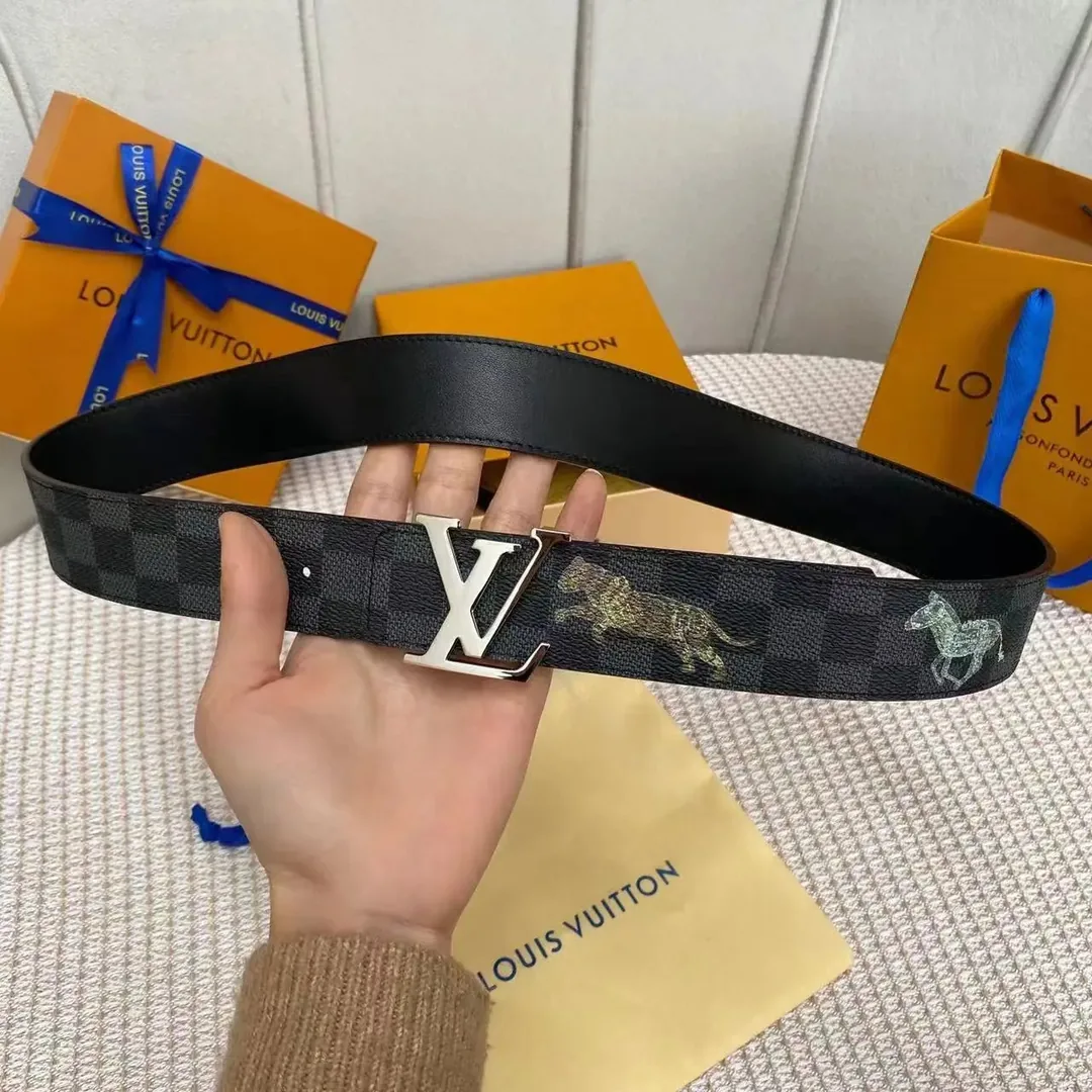 Louis Vuitton Damier Graphite LV Buckle Belt — QC