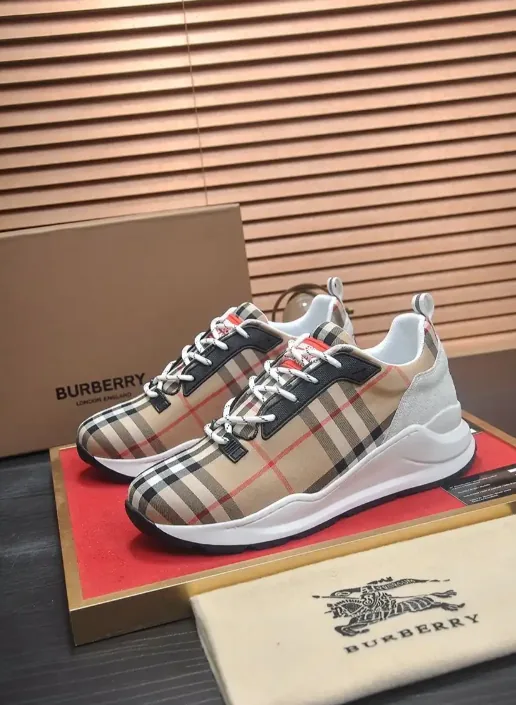 Burberry Brown Check Athletic Sneakers