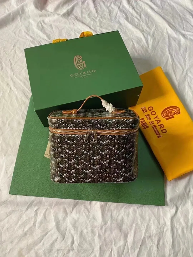 Goyard Double-Layer Satin Makeup Pouch