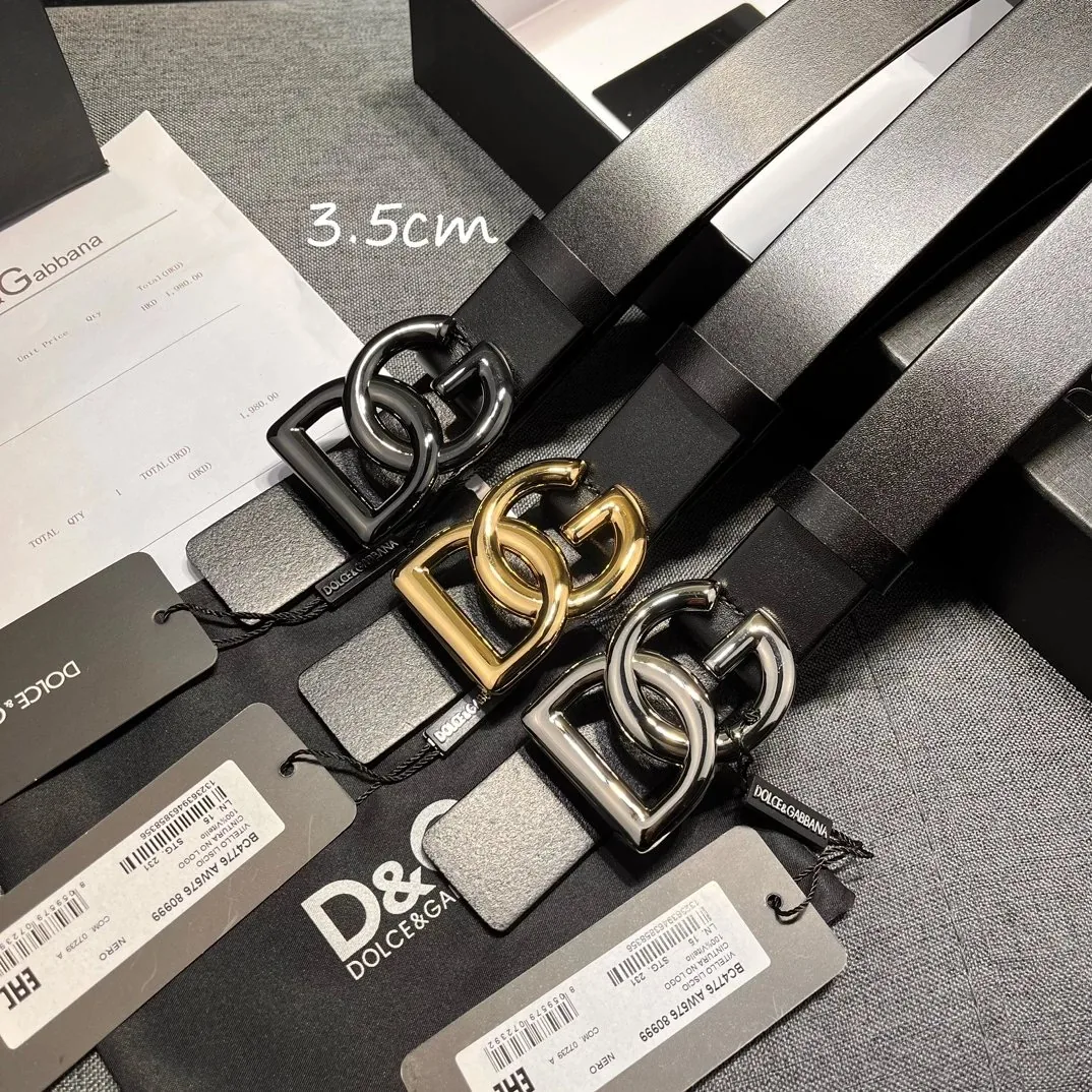 Dolce & Gabbana Saddle Leather Belt 3.5cm
