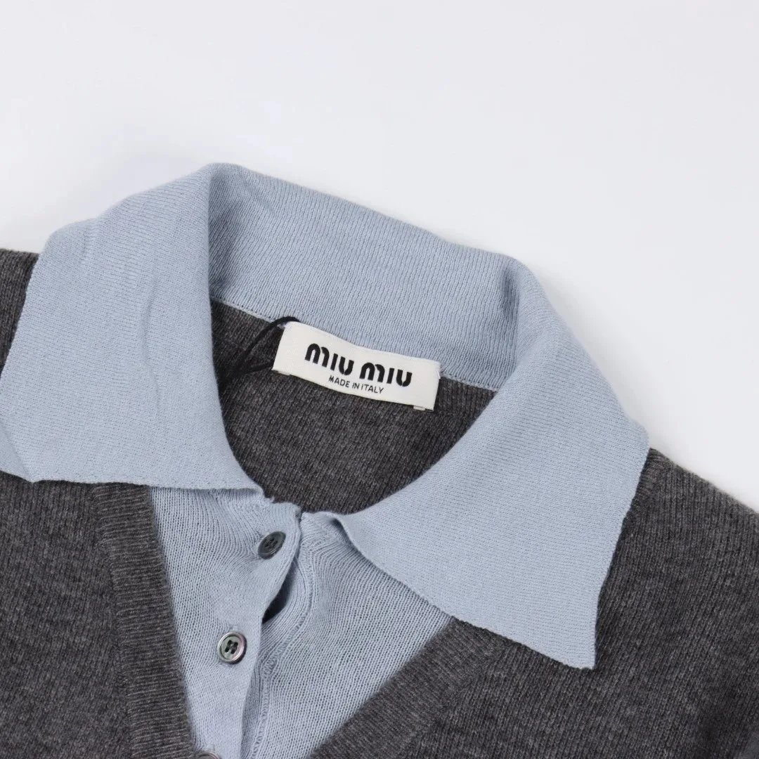 Miu Miu Layered Cashmere Wool Sweater — Photo 7