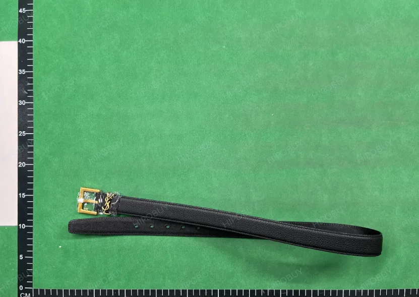 Saint Laurent YSL Logo Buckle Leather Belt — QC