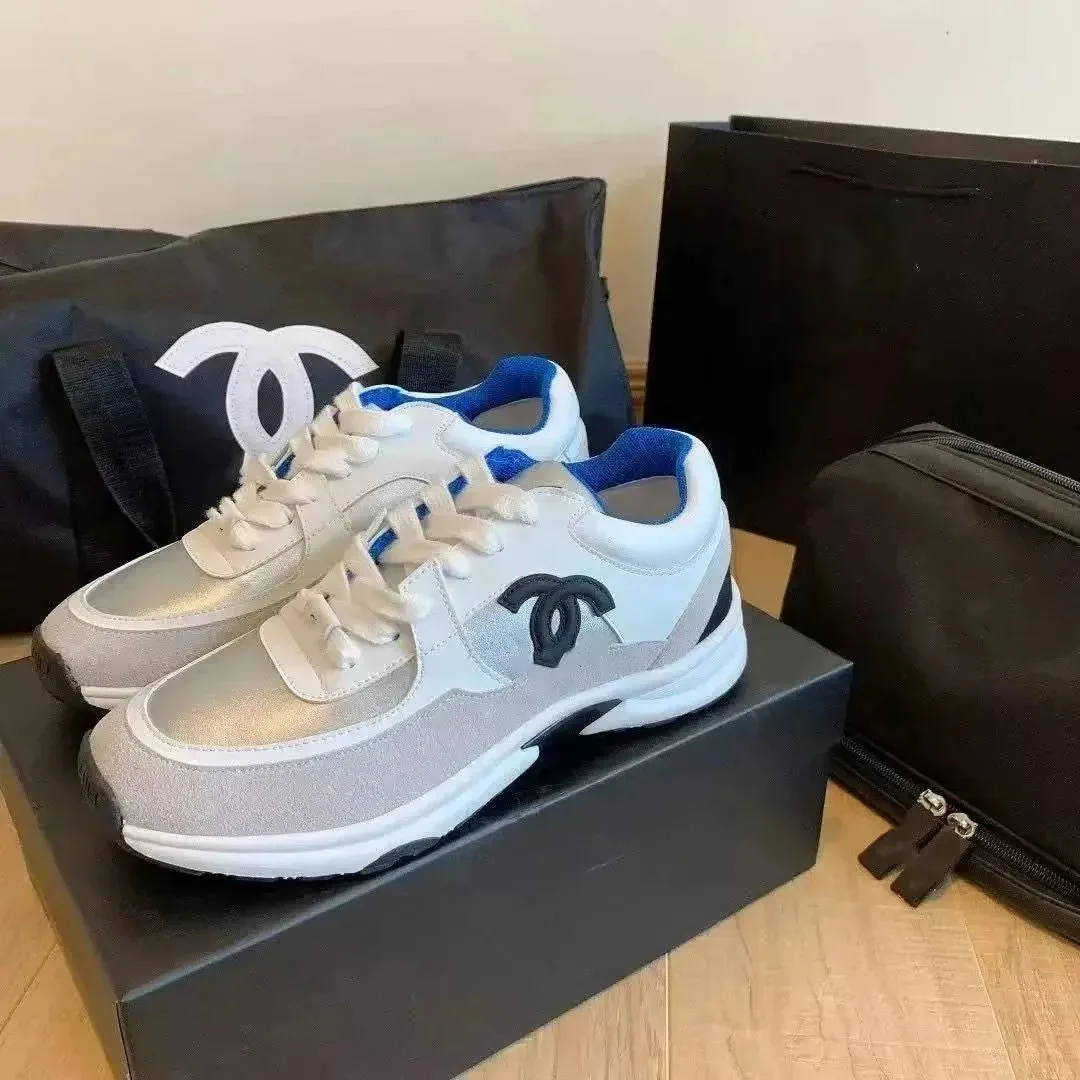 Chanel White Grey Sneakers — QC
