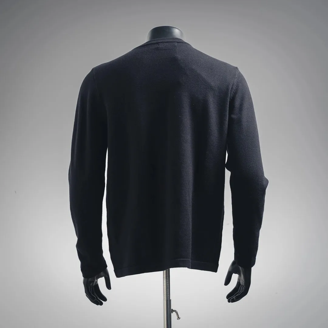 Heart Jacquard Knit Wool Sweater — Photo 3