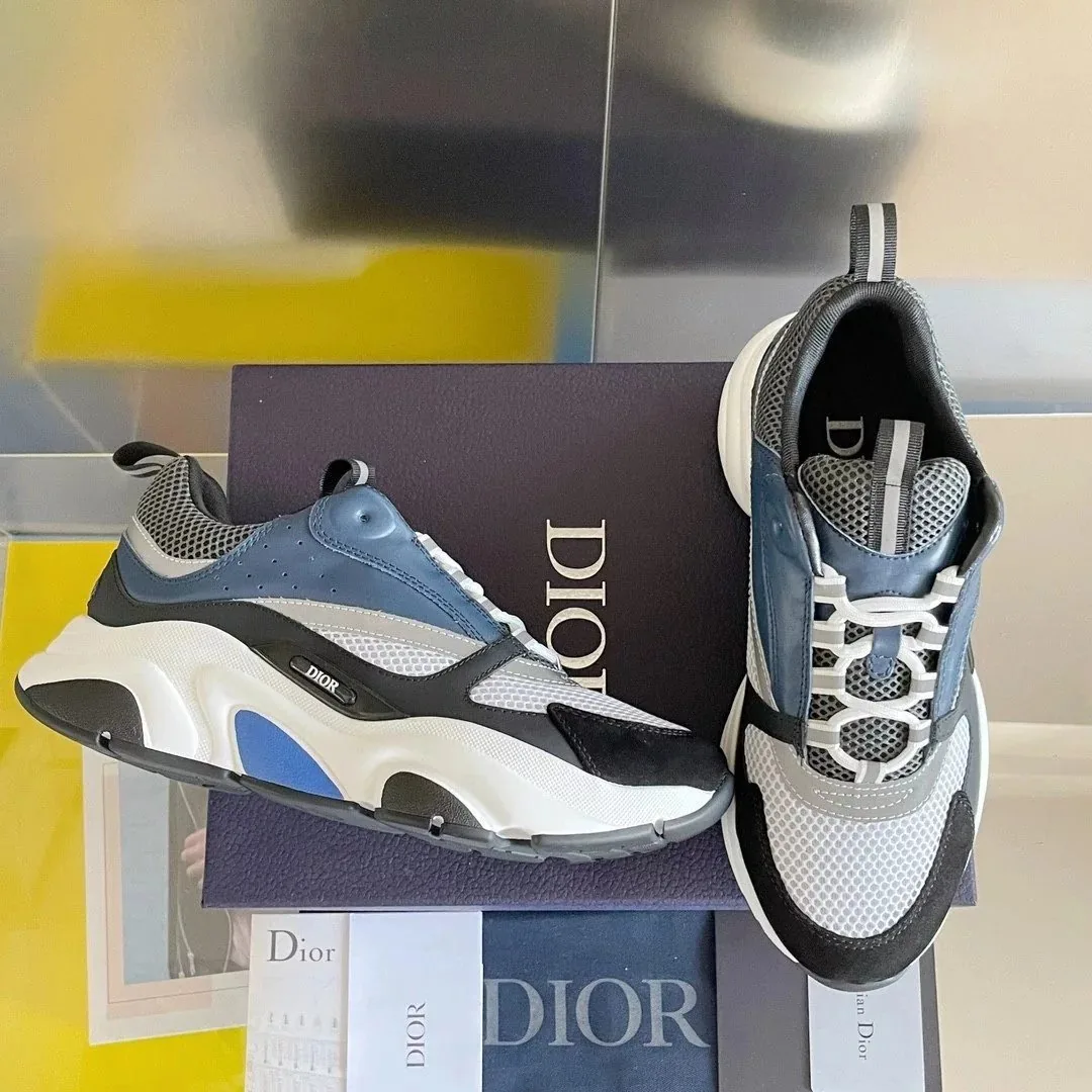 Balenciaga Triple S Blue Plaid Trainers — Photo 12