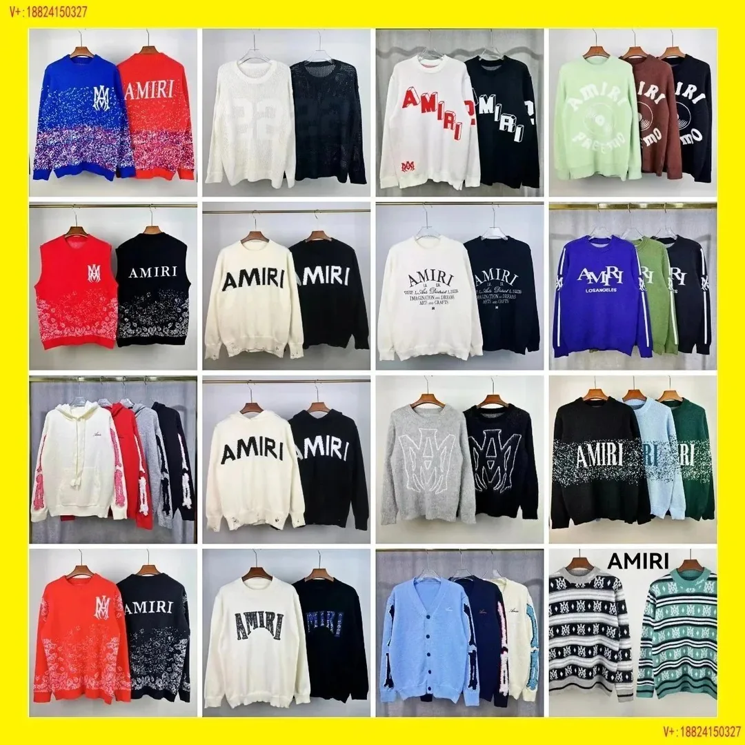 Letter Jacquard Distressed Crewneck Sweater