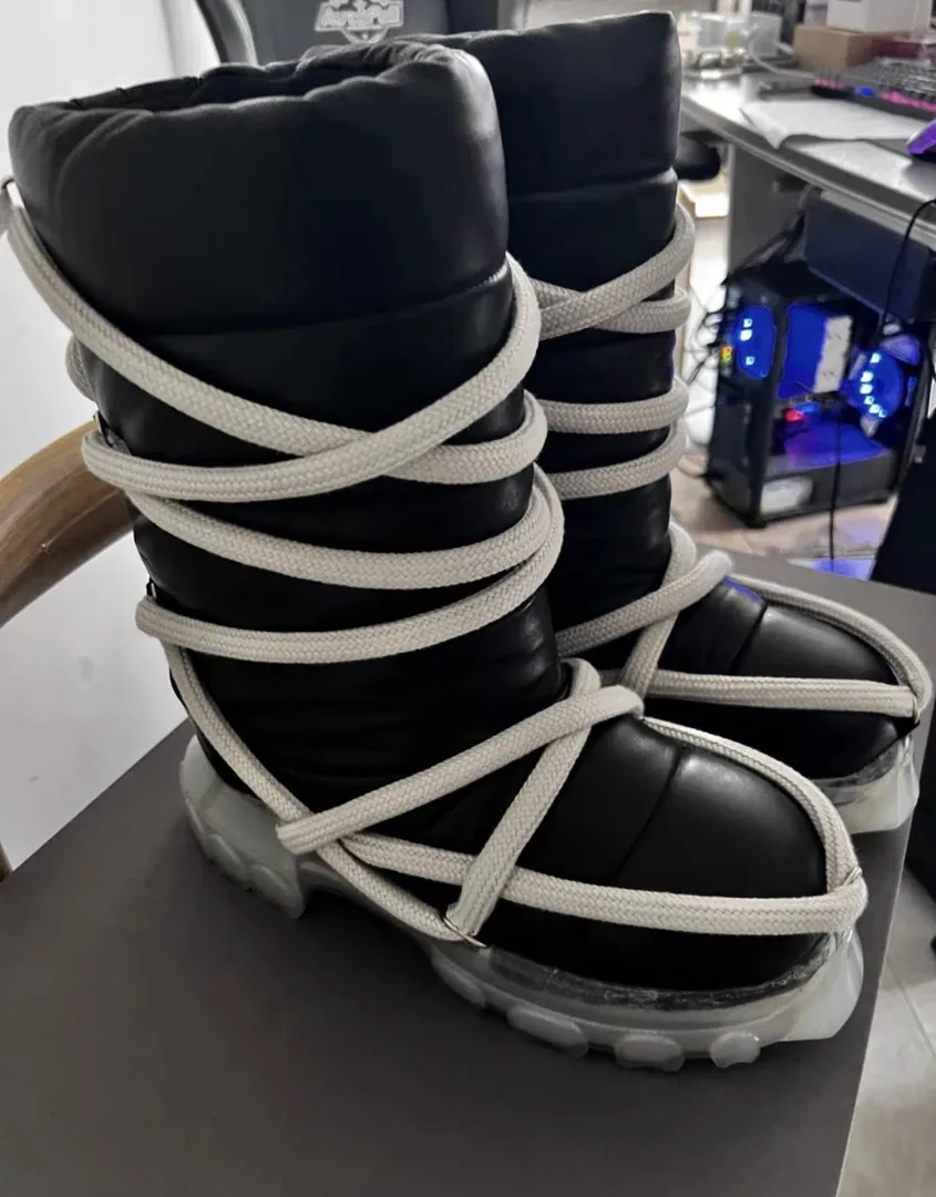 Rick Owens Lace-Up Boots — Photo 2