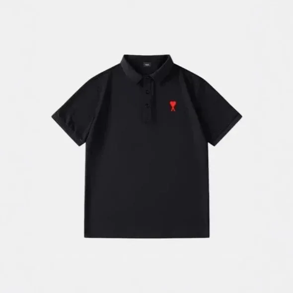AMI Paris Heart Logo Polo Shirt and Tee Collection — QC
