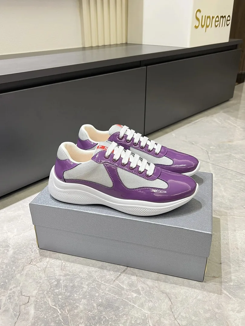 Prada America's Cup Beige Court Sneakers — Photo 14
