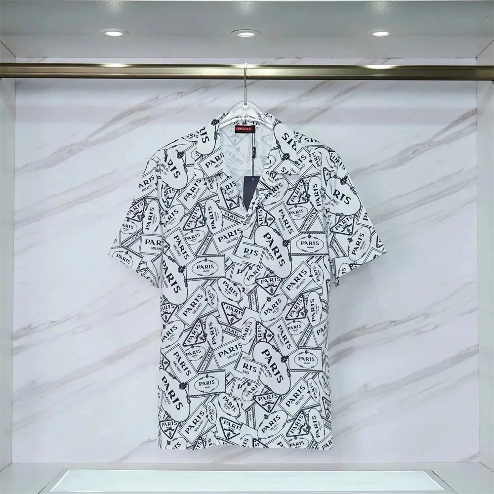 Prada Camo Triangle Logo Short Sleeve Shirt — Photo 12