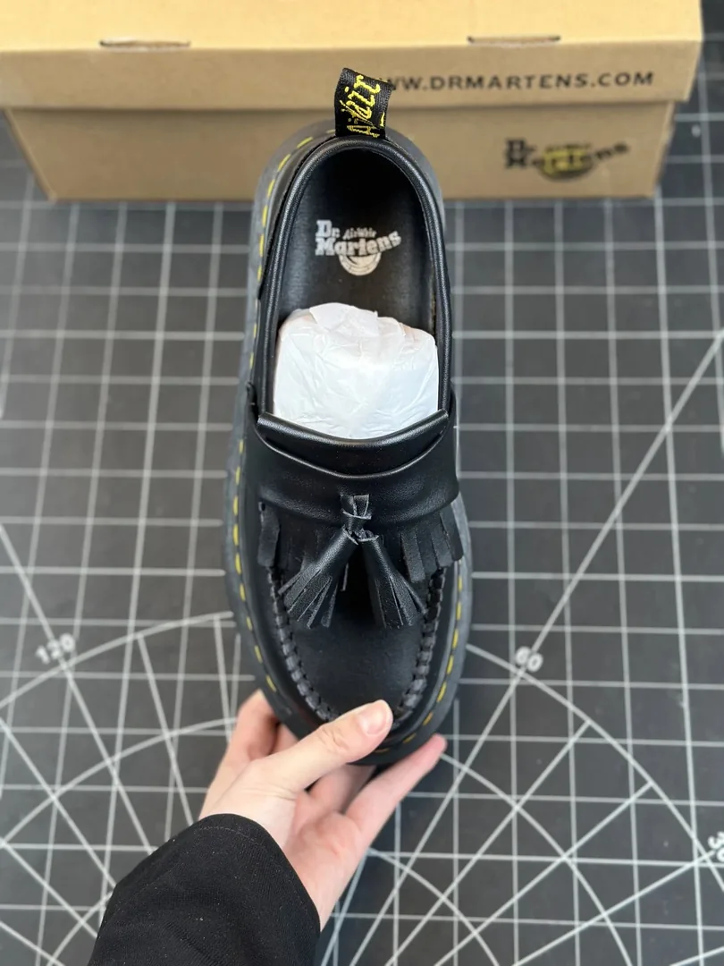 Dr. Martens Audrick Dr. Grey Nappa Platform Loafers — photo 2
