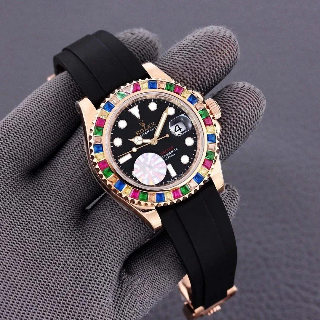 Rolex Yacht-Master Rainbow Bezel Watch — QC