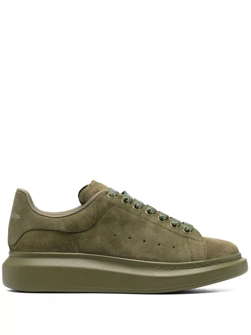 Alexander McQueen Oversized Sneaker White Suede Low-Top Sneakers — Photo 6