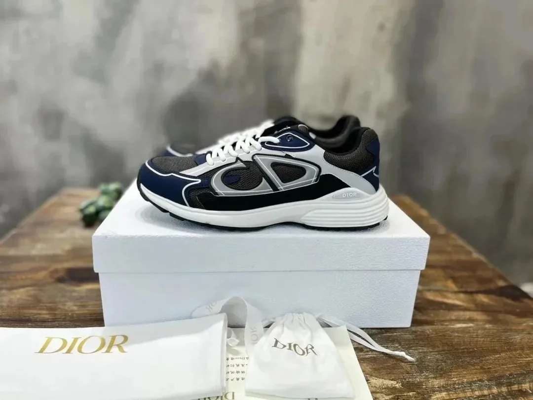 Dior B30 Grey Mesh Trainers — Photo 14